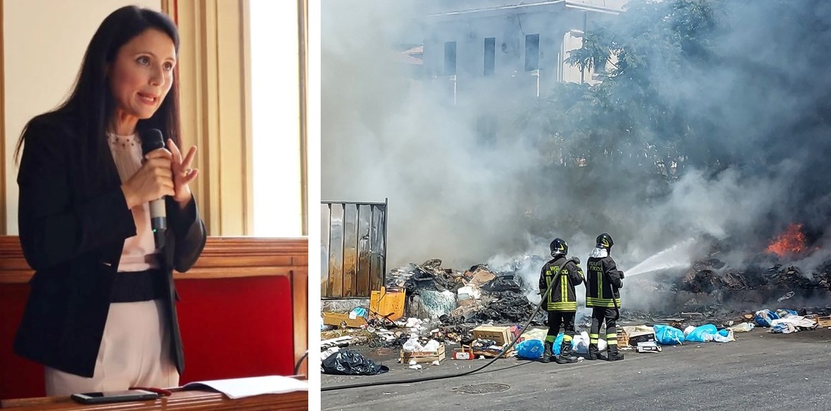 angela marcianò incendio piazza del popolo reggio calabria