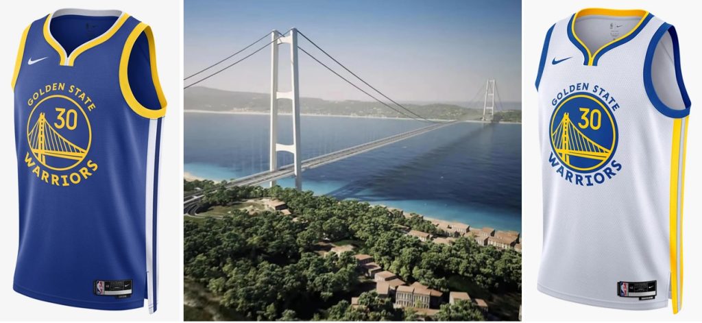 ponte sullo stretto maglia golden state warriors