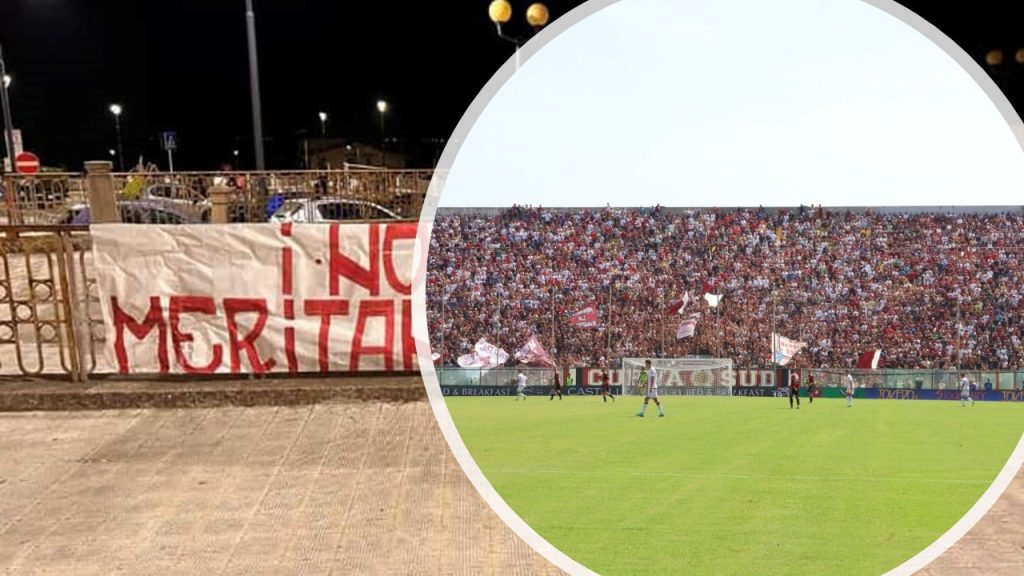 striscione reggina tifosi curva sud