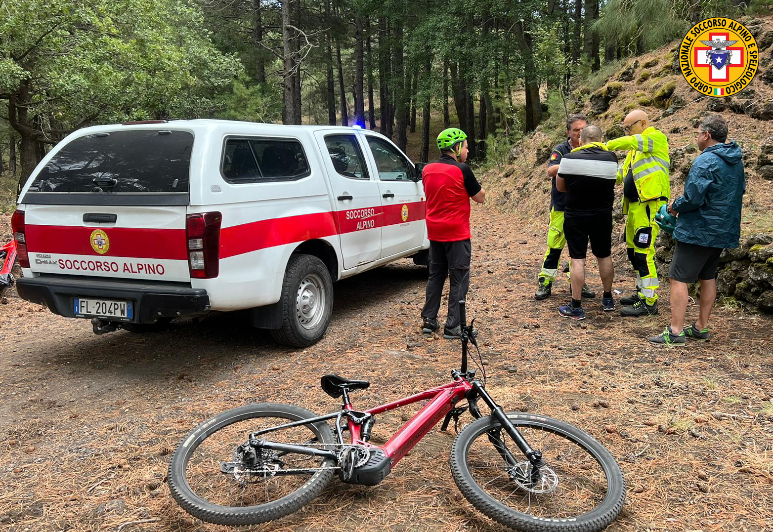 CNSAS SICILIA SOCCORSO BIKER PISTA ALTOMONTANA