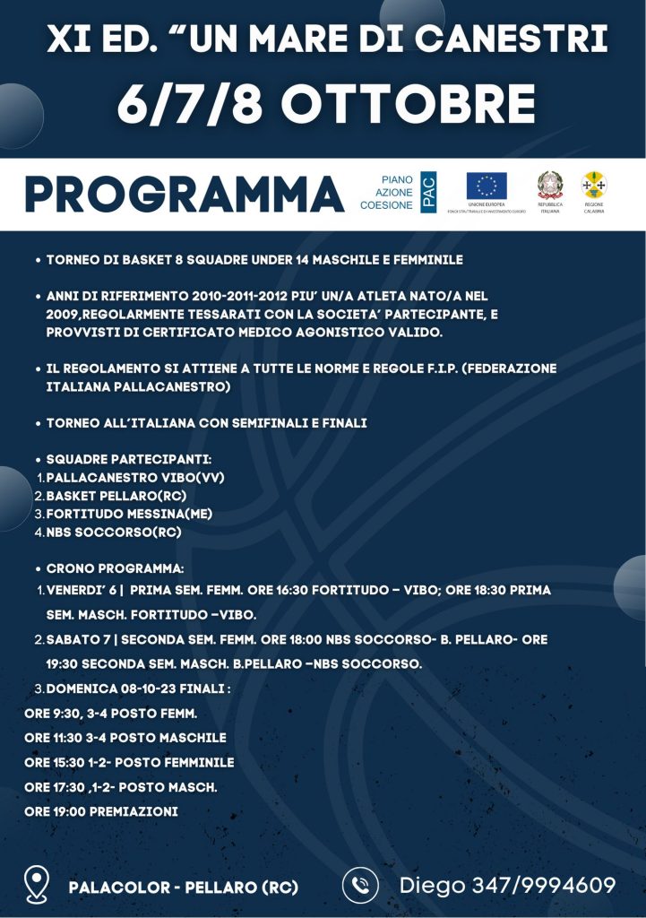 pellaro manifestazione giovanile basket palacolor