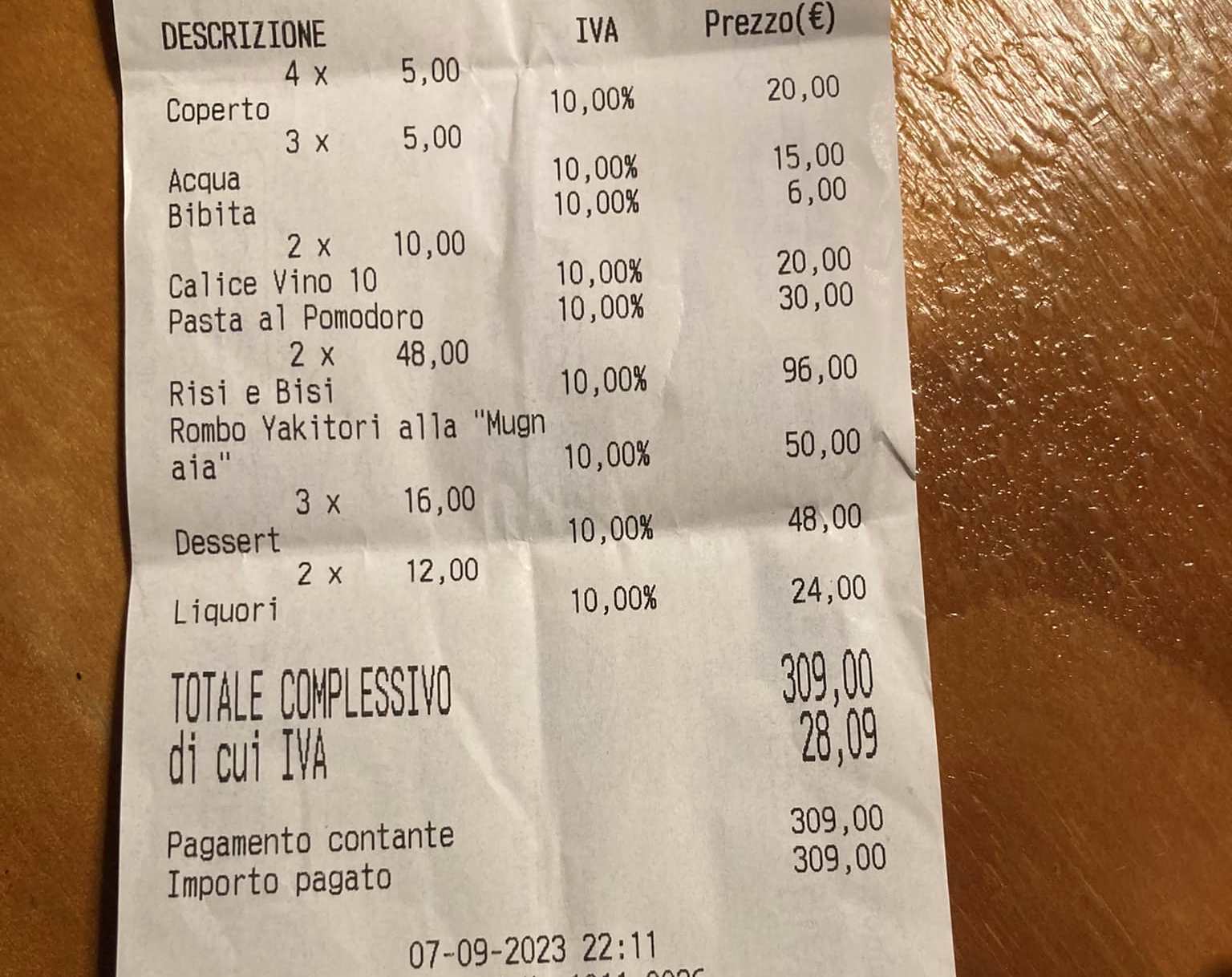 scontrino de luca