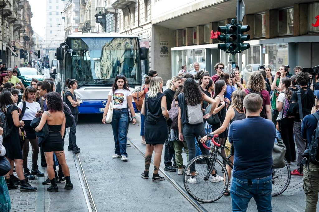 Proteste contro Meloni a Torino