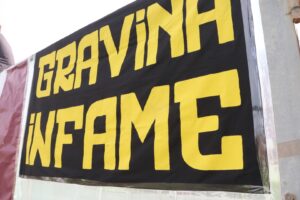 Reggina Fenice Amaranto-Lamezia striscione contro Gravina
