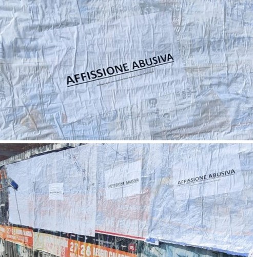 affissioni abusive manifesti elettorali rosarno