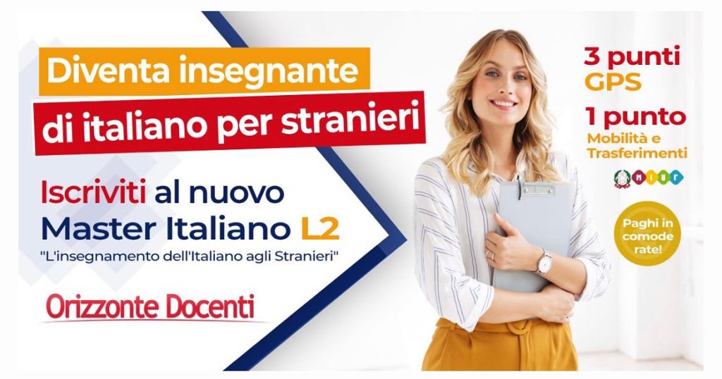 "Diventa insegnante di italiano per stranieri": il nuovo master di