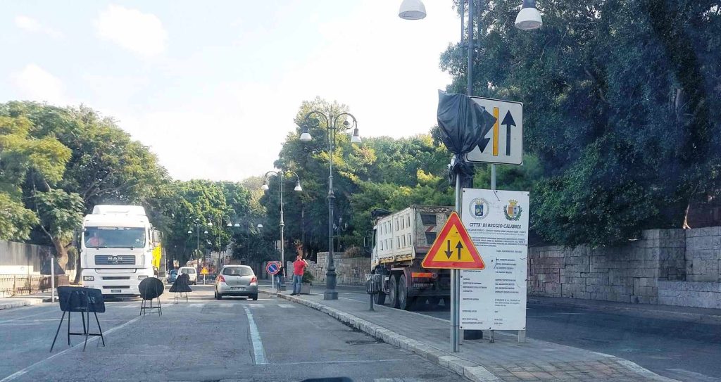 via marina chiusa per lavori