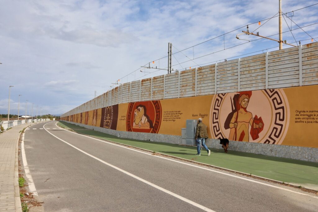 Murales storia di Reggio Calabria al Parco Lineare Sud