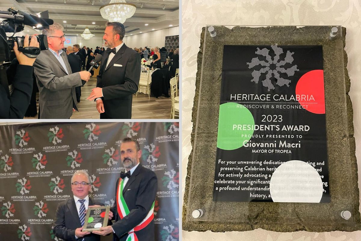 Sindaco tropea premio Canada