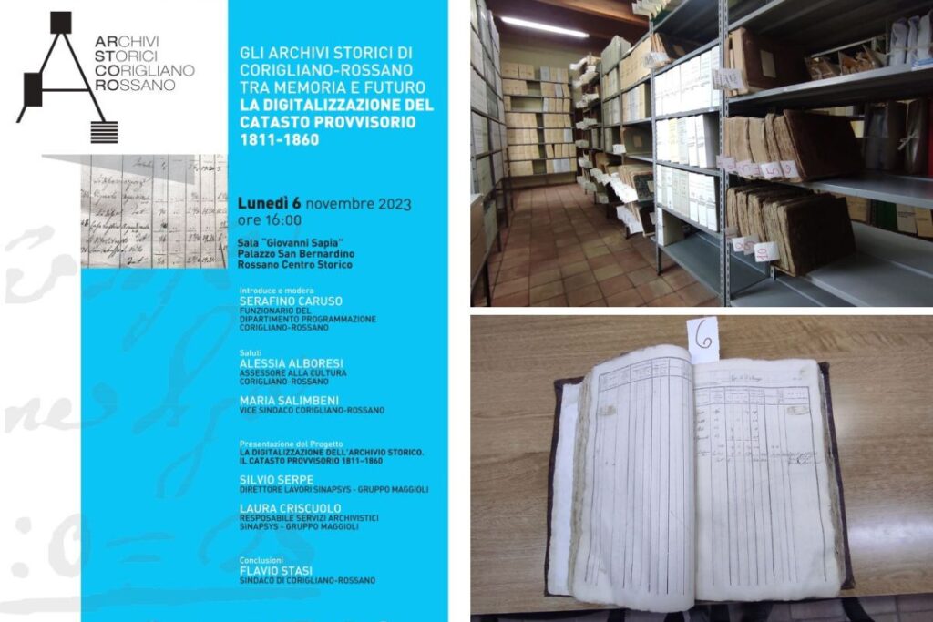 Corigliano Rossano La Digitalizzazione Degli Archivi Storici Tra 