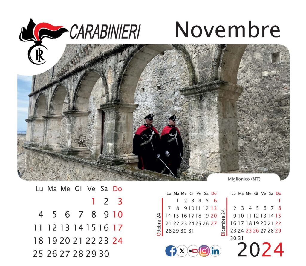 Calendario dei Carabinieri: 12 storie per raccontare l'Arma nella