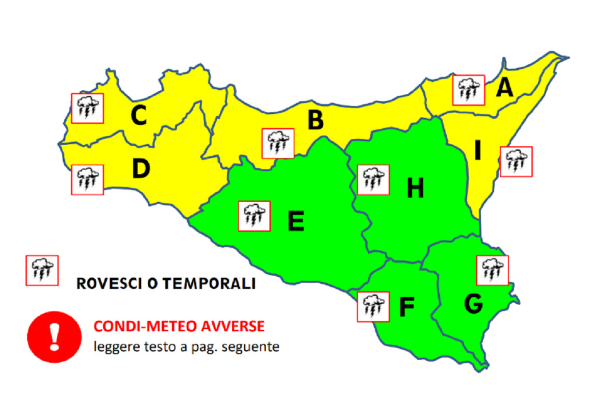 allerta meteo sicilia 5 dicembre