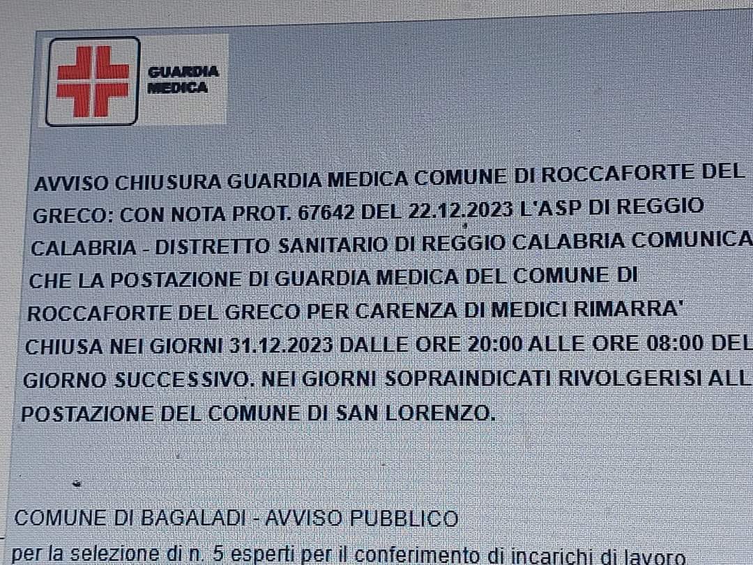 guardia medica roccaforte del greco