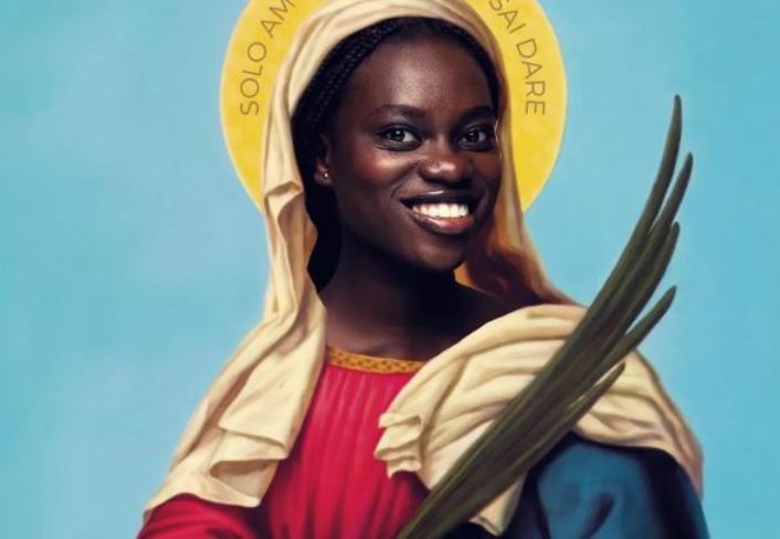 santa lucia multietnica col volto nero