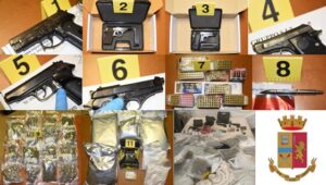 armi e droga Arresto Squadra Mobile