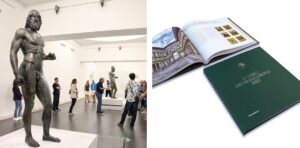 Bronzi di Riace nel libro dei francobolli 2023 di poste italiane