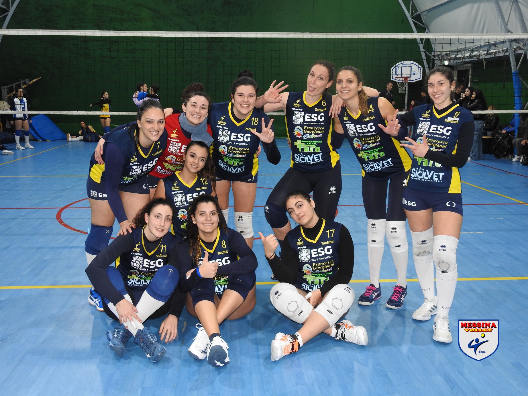 Le ragazze del Messina Volley a fine gara
