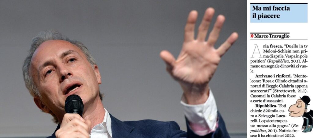 Travaglio trafiletto Fatto Quotidiano StrettoWeb