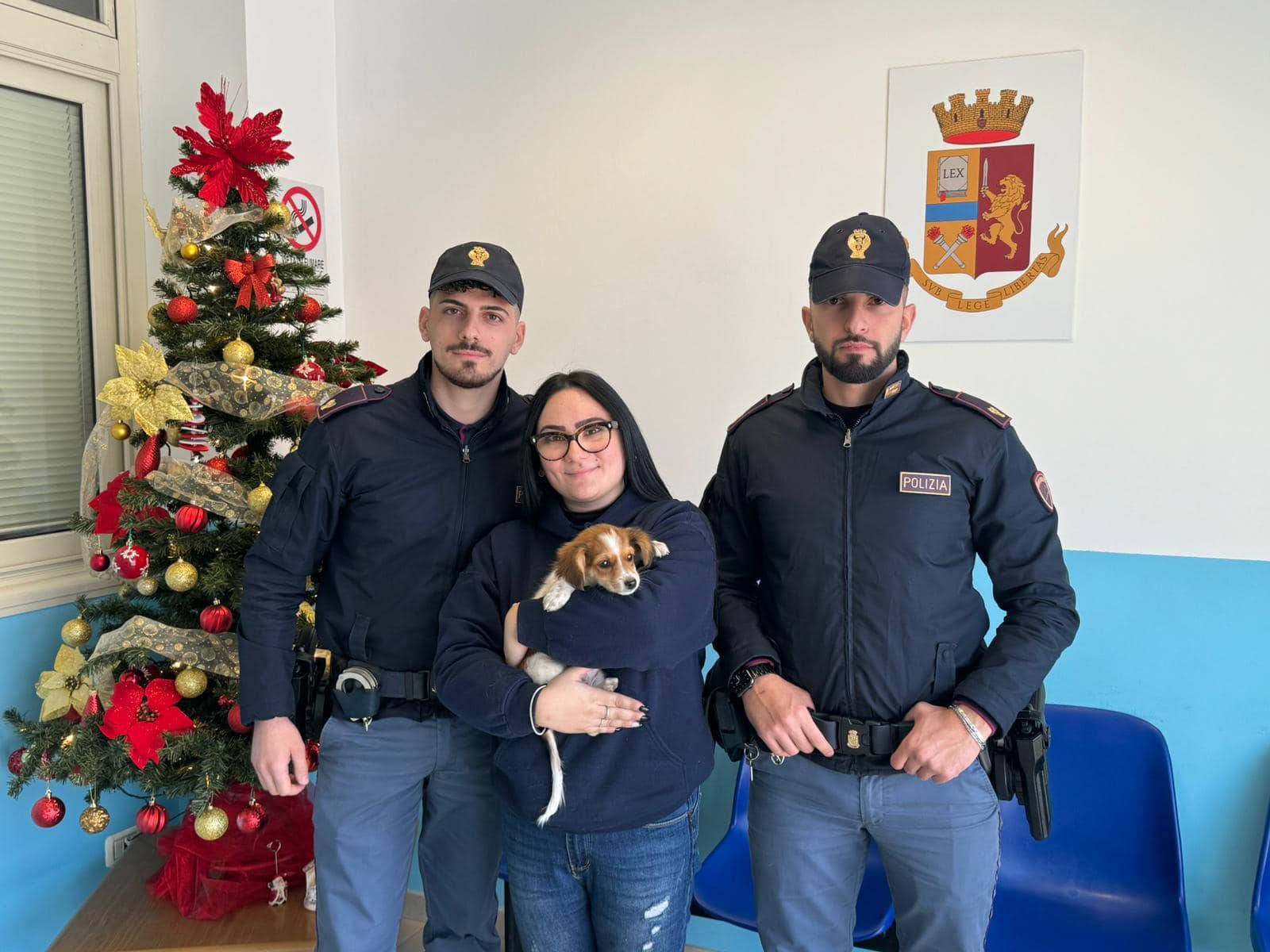 cagnolino salvato condofuri polizia