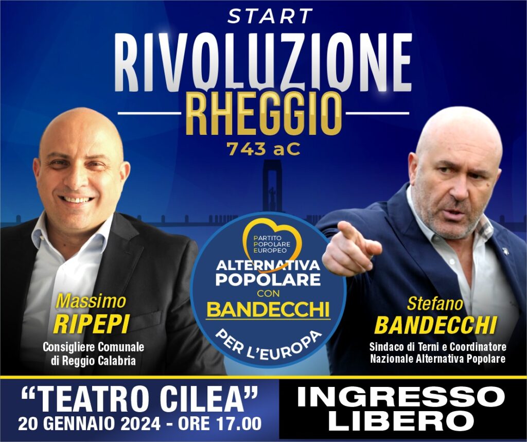 ripepi e bandecchi evento 20 gennaio a reggio calabria