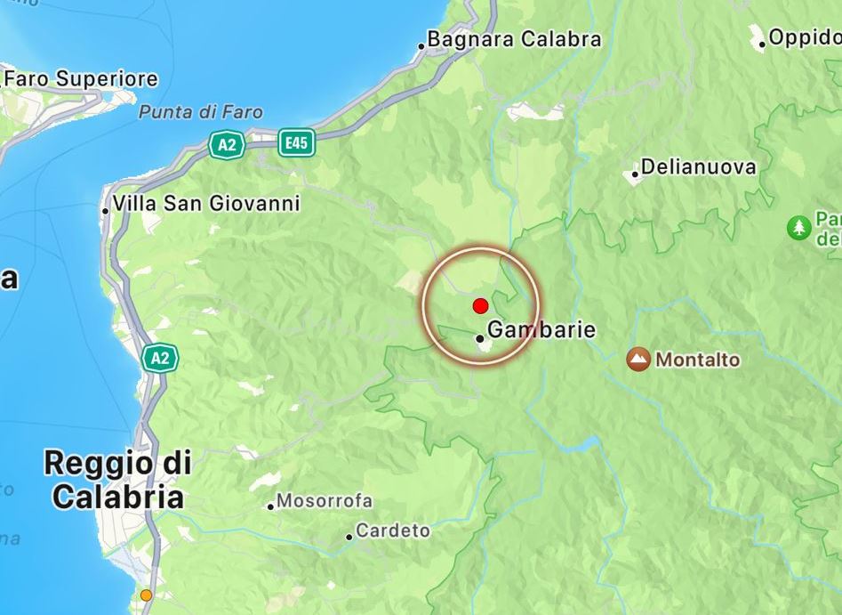 terremoto gambarie aspromonte