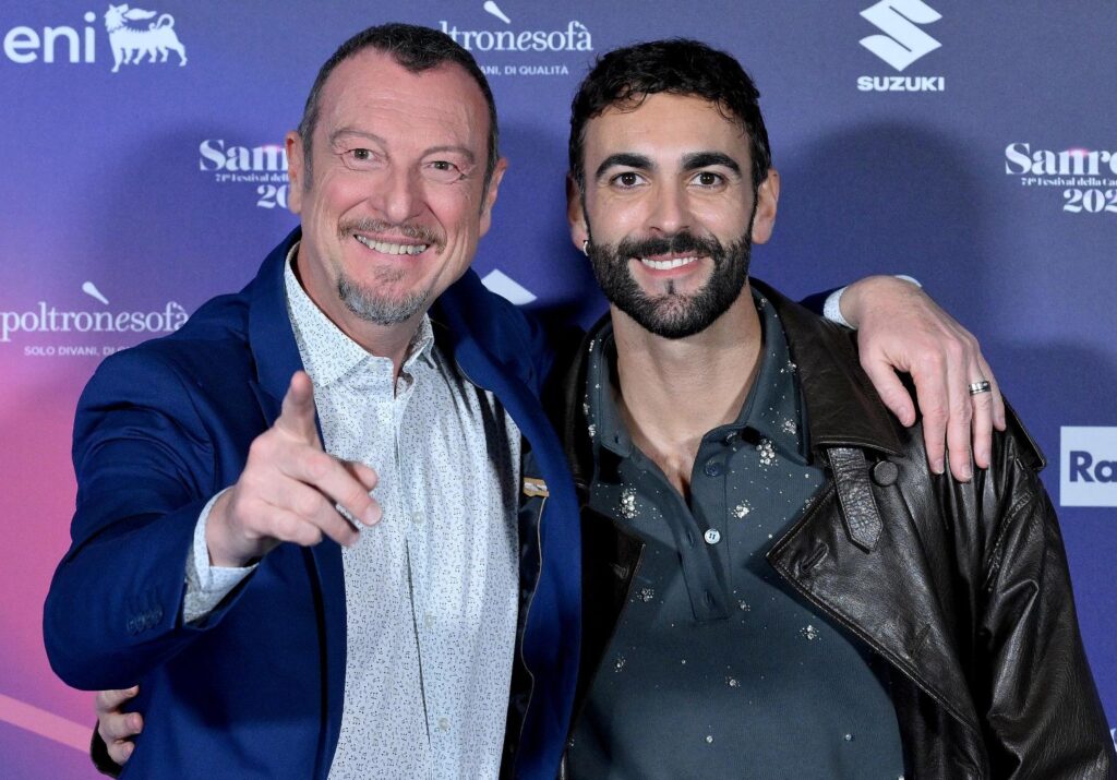 Amadeus e Marco Mengoni