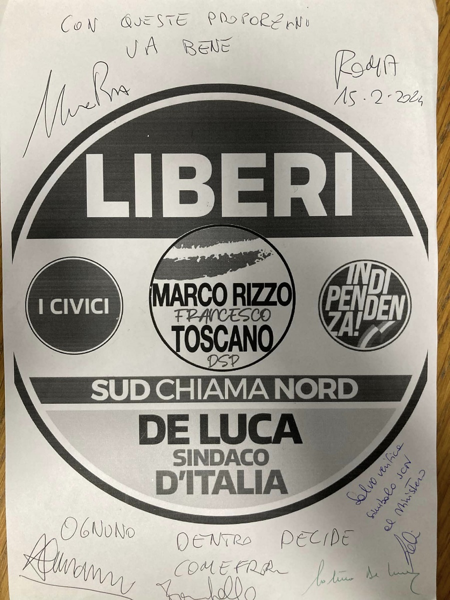 Accordo saltato Rizzo - De Luca
