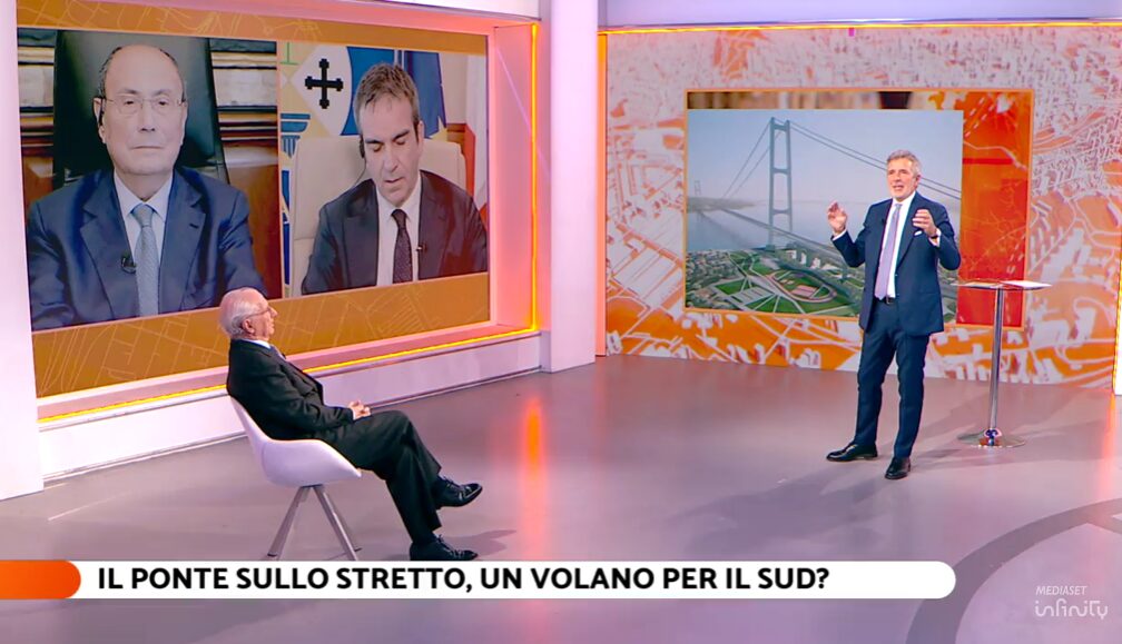 Ciucci Schifani e Occhiuto a Rete 4 sul Ponte