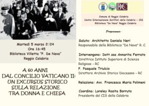 Foto manifesto - A 60 anna dal Concilio Vaticano II