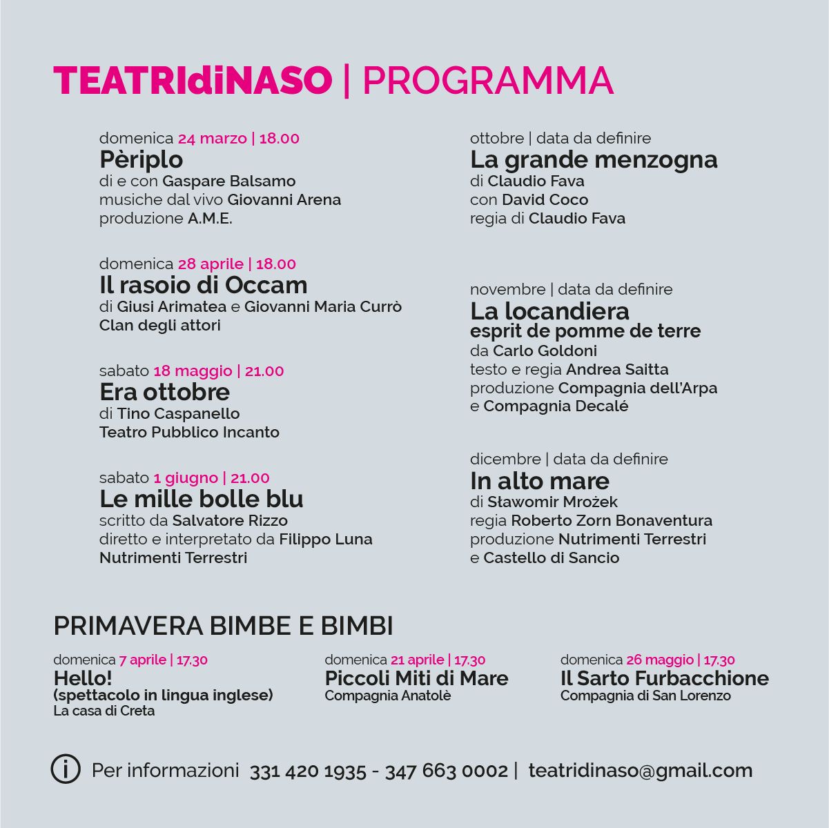“Teatri di Naso”, sette spettacoli di drammaturgia contemporanea ne… “Teatri di Naso”, sette spettacoli di drammaturgia contemporanea ne…