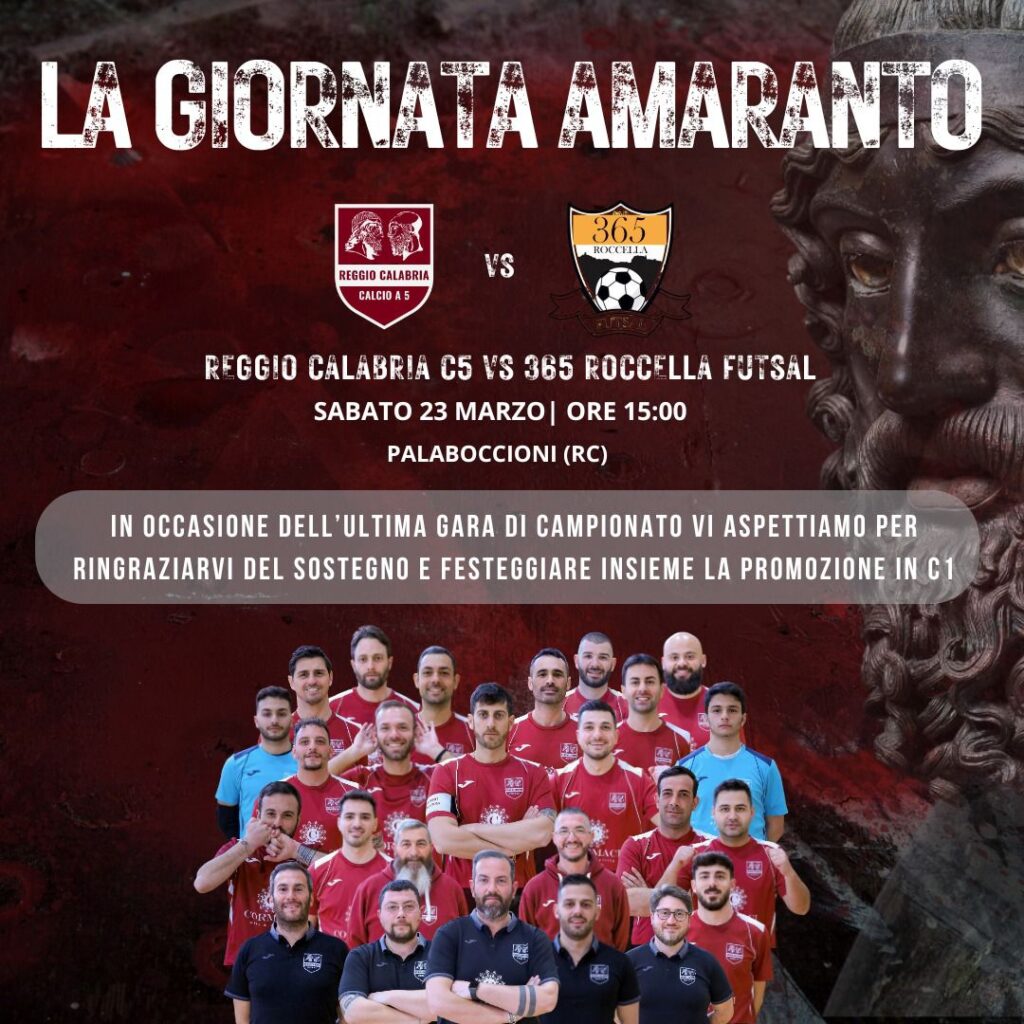 Reggio Calcio a 5 giornata amaranto festa