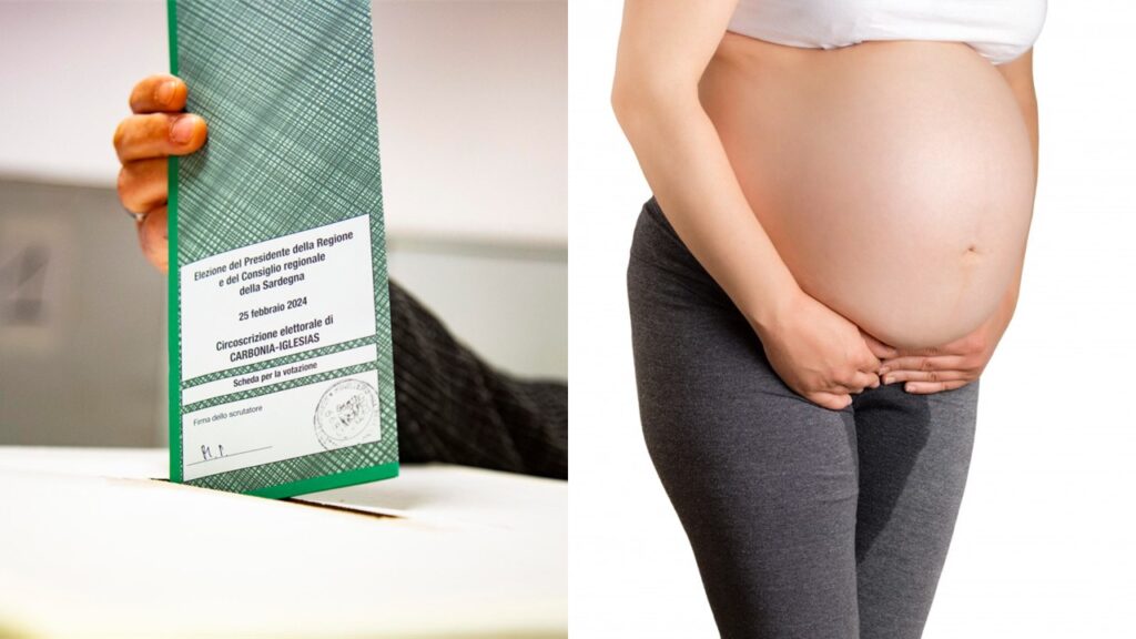 Rompe le acque durante al seggio