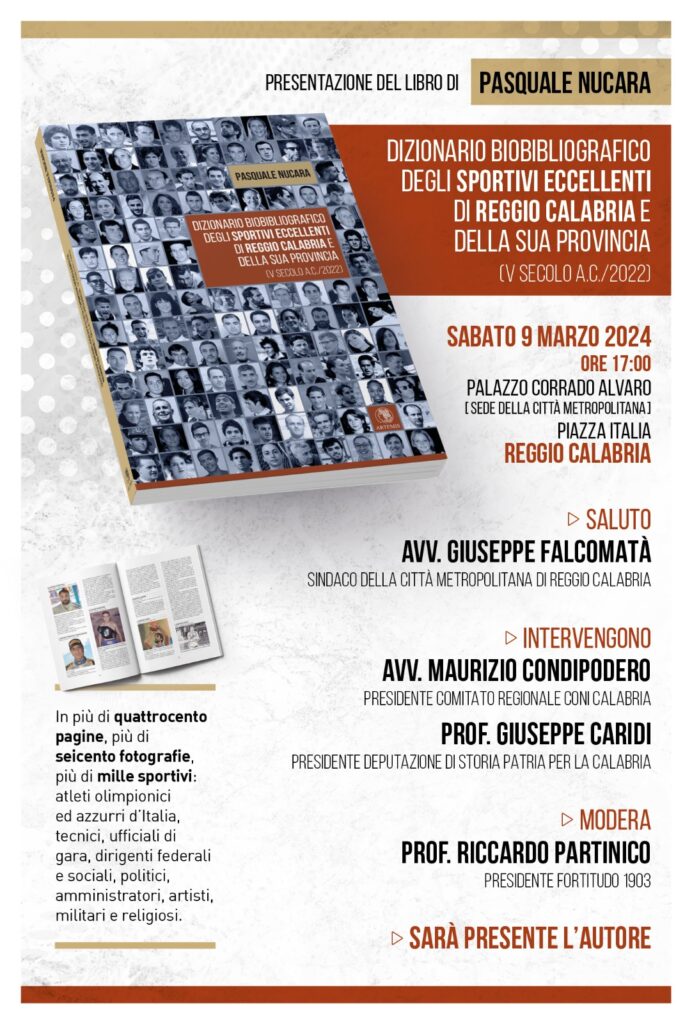 presentazione dizionario degli sportivi eccellenti della provincia di Reggio Calabria