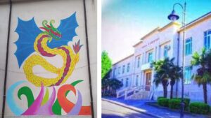 murales Dragone della Roccella scuola sant'eufemia