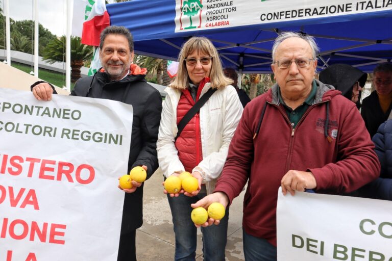 protesta consiglio regionale calabria agricoltori bergamotto