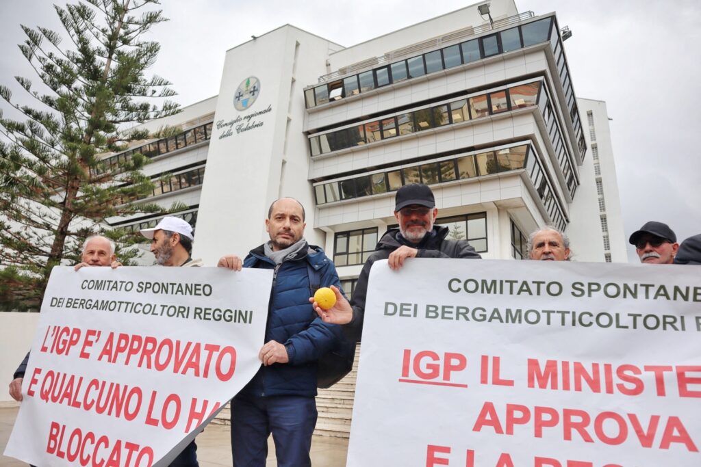 protesta consiglio regionale calabria agricoltori bergamotto