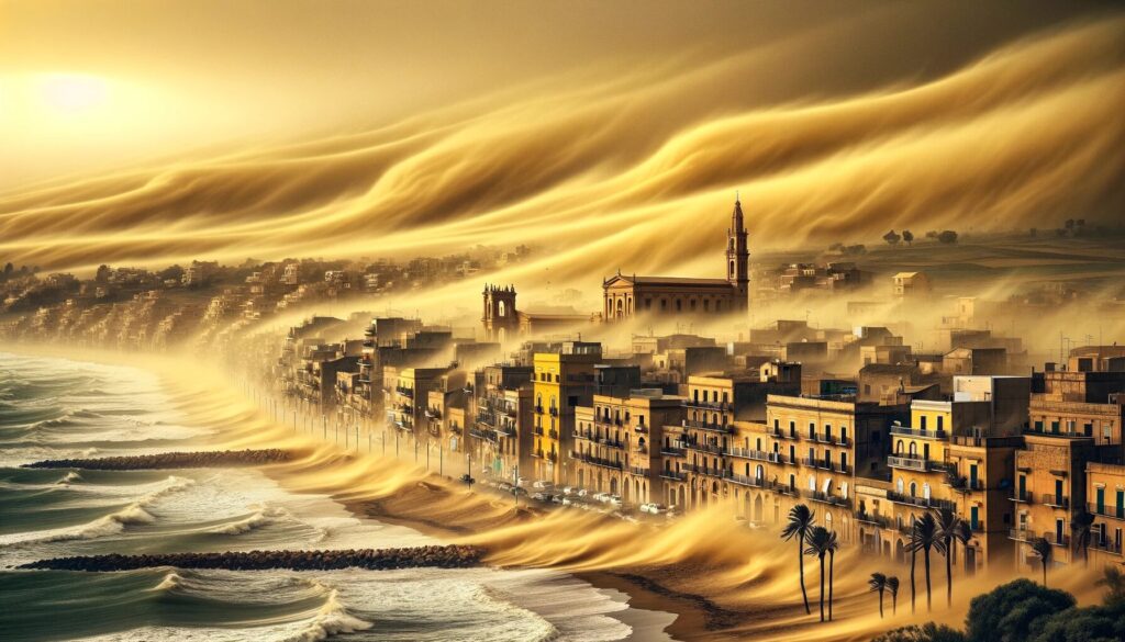 scirocco sabbia del sahara allerta meteo maltempo