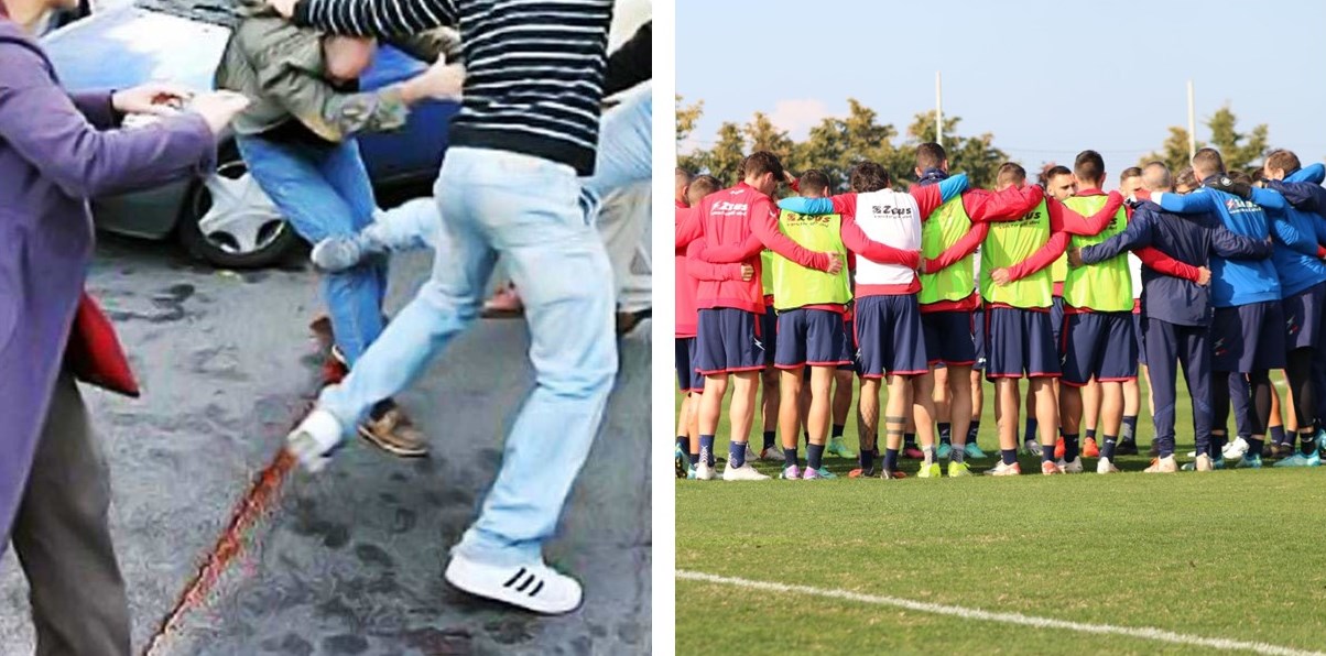 Aggressione calciatori Crotone