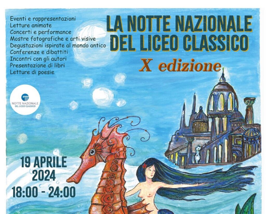 Locandina evento Notte Liceo Classico 19 aprile 24