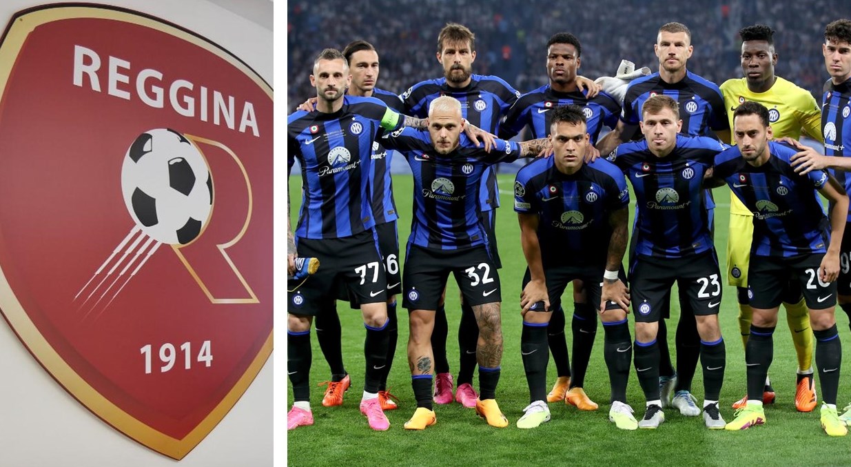 Logo Reggina e squadra Inter