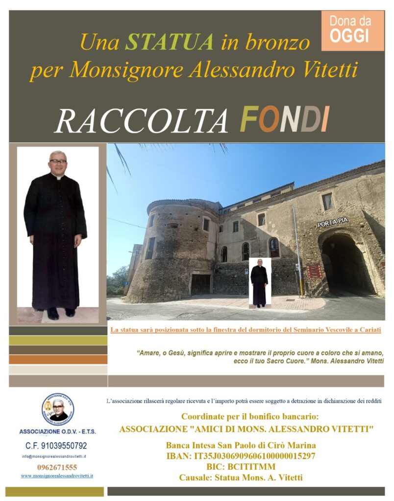 Raccolta fondi_statua per Mons.Vitetti