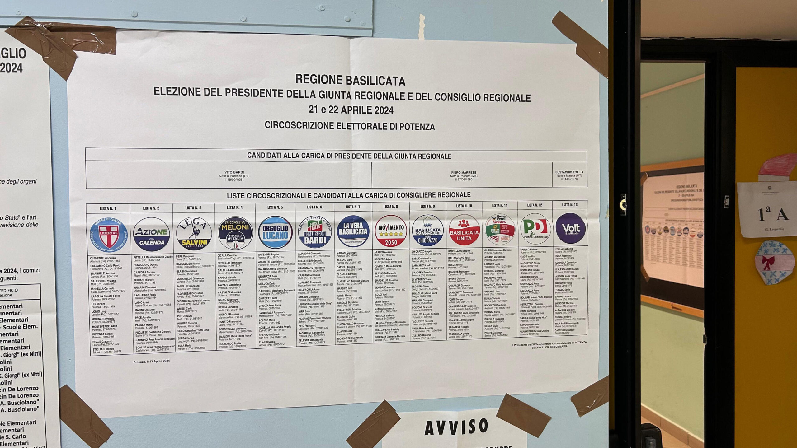 Aperti i seggi per le elezioni regionali in Basilicata