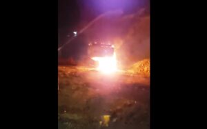 incendio escavatore