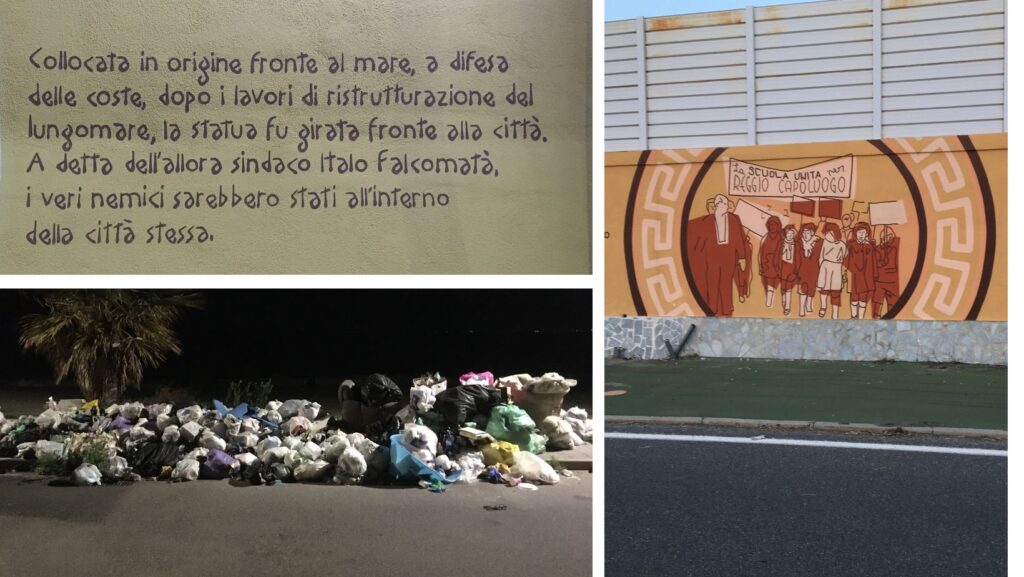 reggio calabria rifiuti murale athena