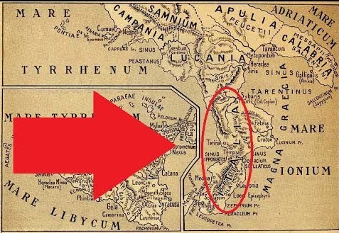 Cartina Calabria Prima Italia