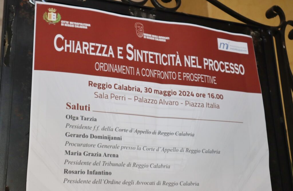 Convegno chiarezza e sinteticità nei processi