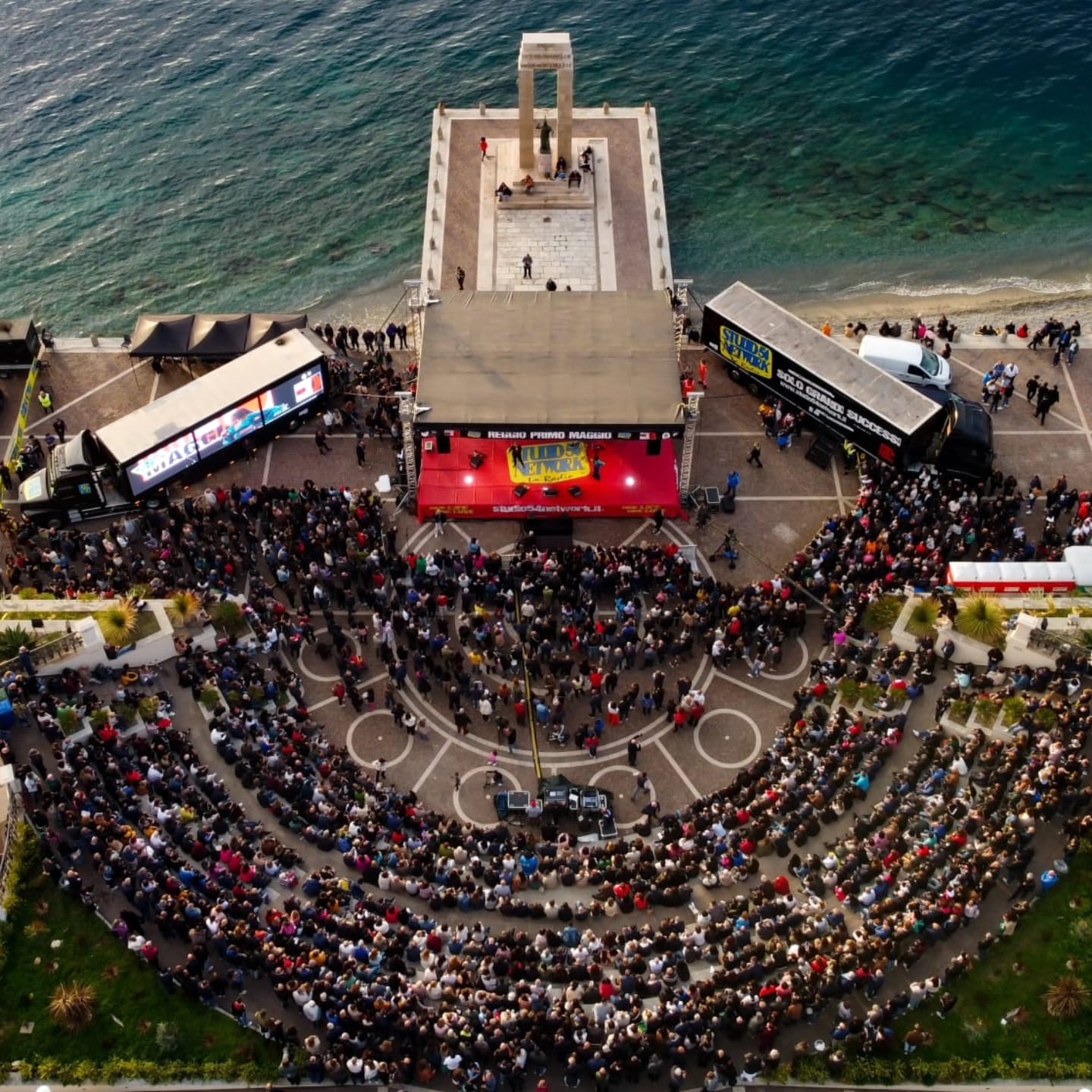 Concerto 1 maggio 2024 Arena dello Stretto dall’alto