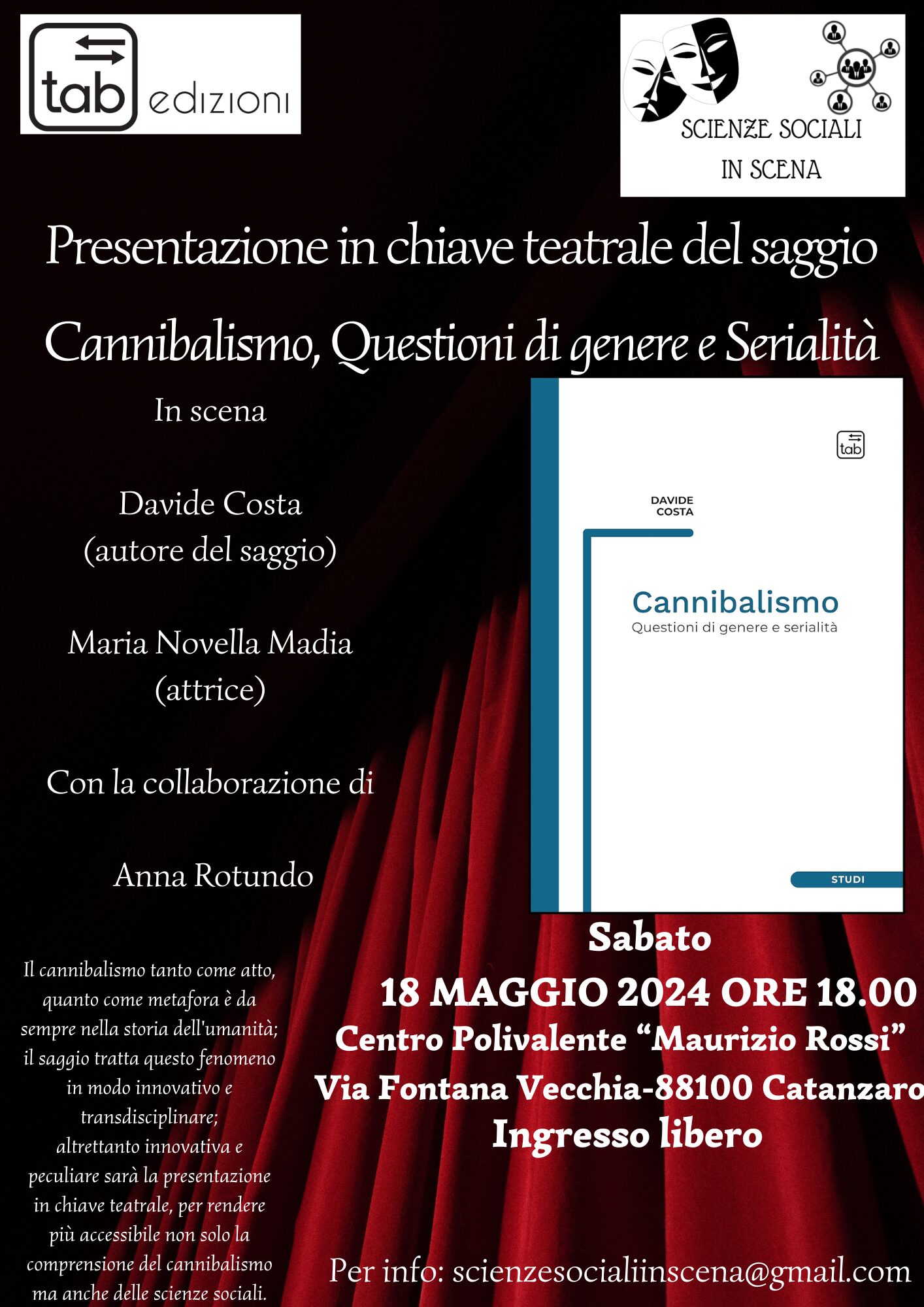 Locandina saggio Davide Costa
