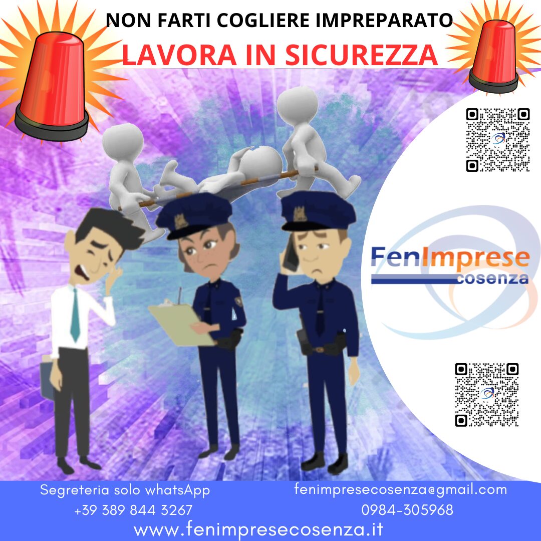 NON FARTI COGLIERE IMPREPARATO, LAVORA IN SICUREZZA