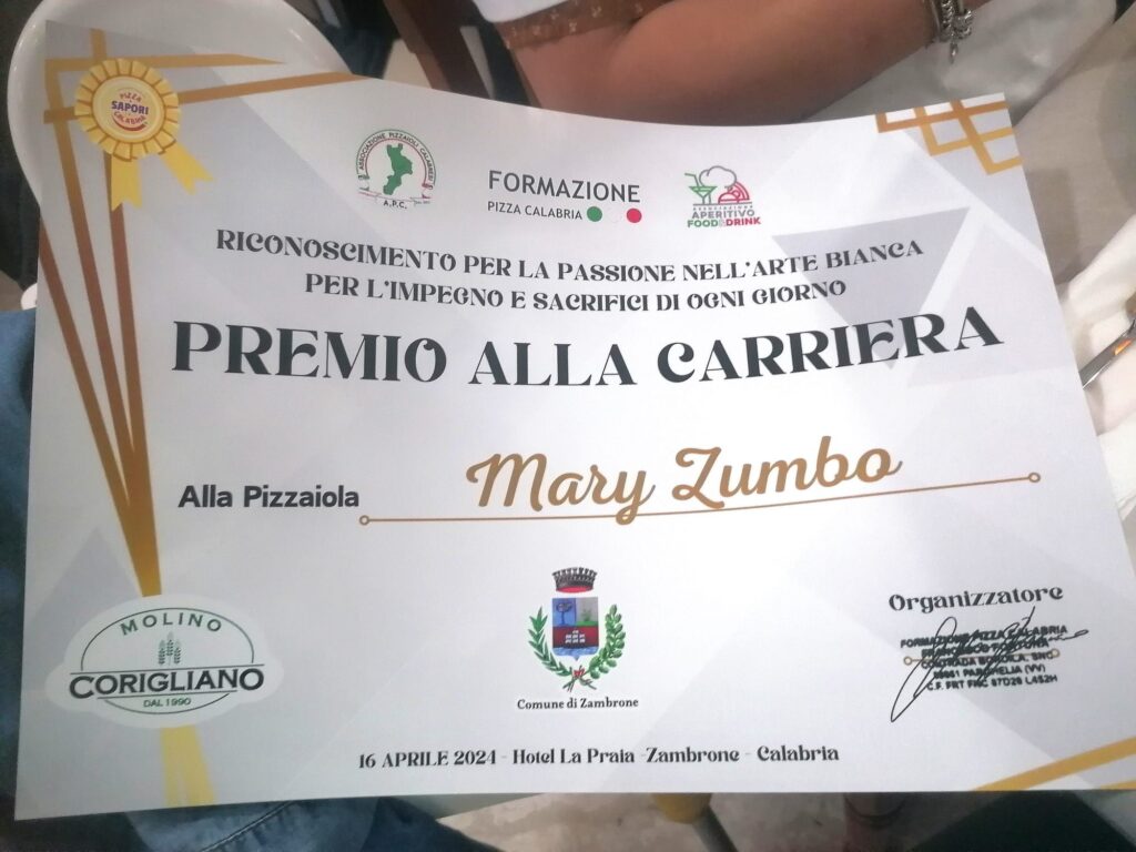 Pizzaiola reggina a Taranto Mary Zumbo vince Premio Arcimboldo 2024